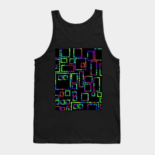 Rainbow Blocks on Black 5748 Tank Top